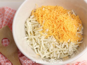 shredded cheese in bowl