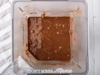 chocolate mix in blender