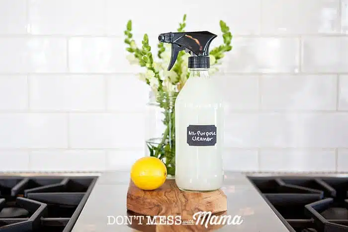 DIY Natural Household Cleaner in spray bottle