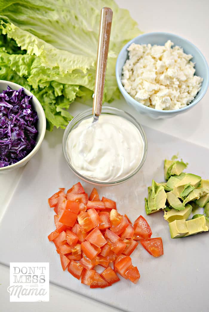 Ingredients for Keto Low-Carb Fish Tacos