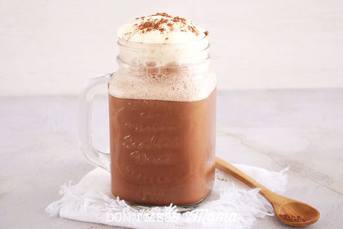 Paleo Mocha Frappe - Blended Coffee Drink Recipe #paleo #primal #vegan - DontMesswithMama.com