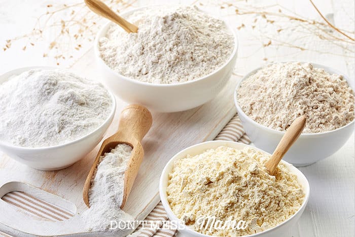 bowls of gluten free flour