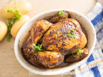 instant Pot Roast Chicken - delicious and ready in less than an hour - DontMesswithMama.com