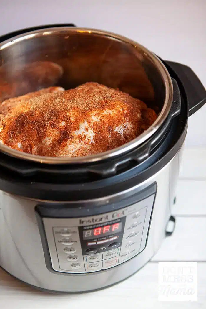 Chicken in instant pot before cooking