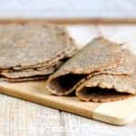 Low-Carb Tortillas on wooden board