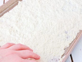 dough on a sheet pan