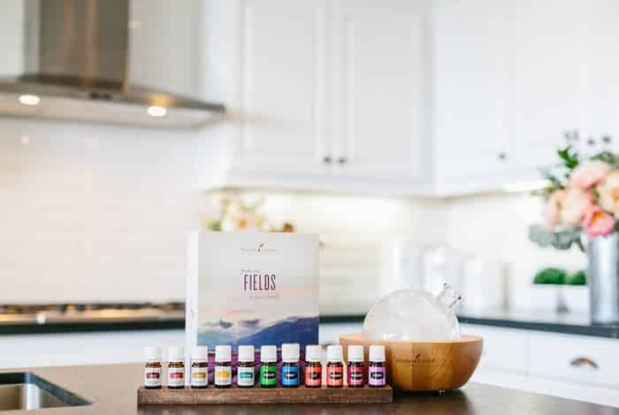 Row of Young Living Essential Oils