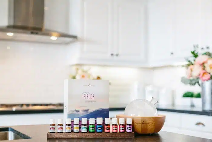 Row of Young Living Essential Oils