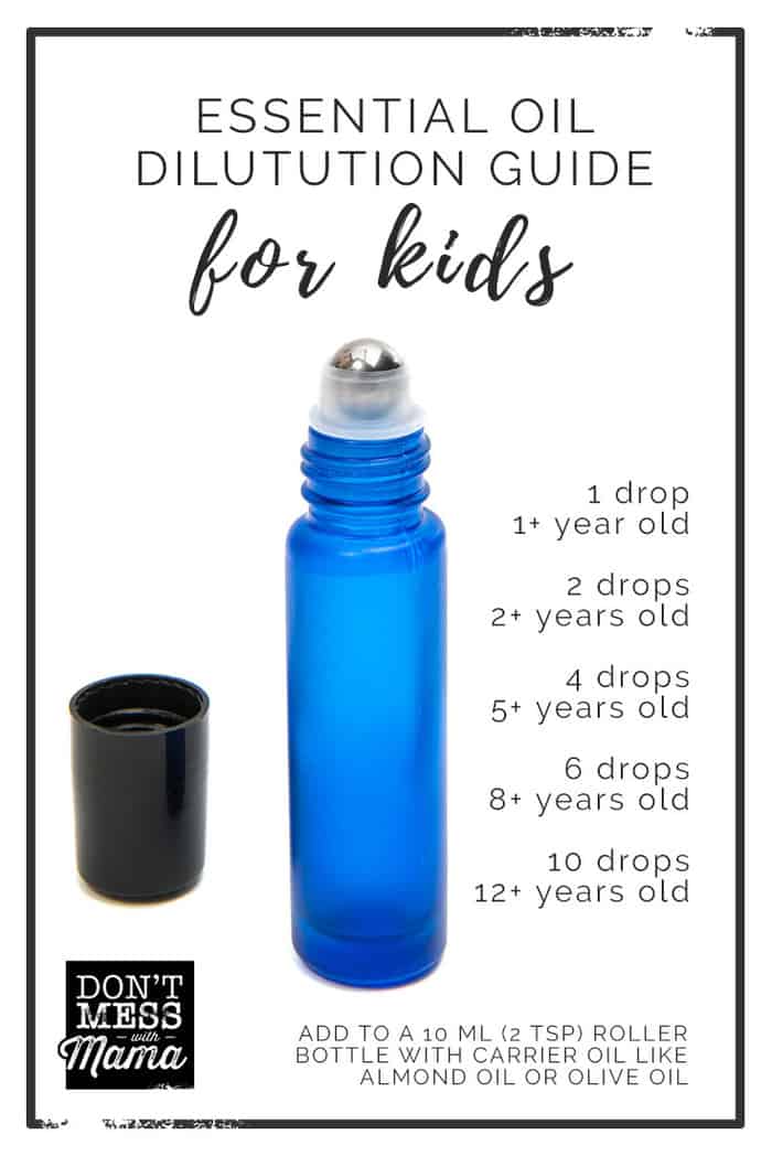 Essential Oils Dilution Chart for Kids - DontMesswithMama.com