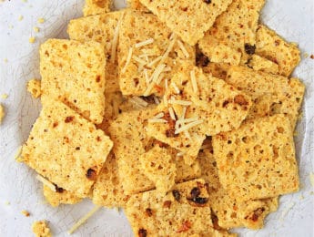 Gluten-Free Cheese Crackers on a plate