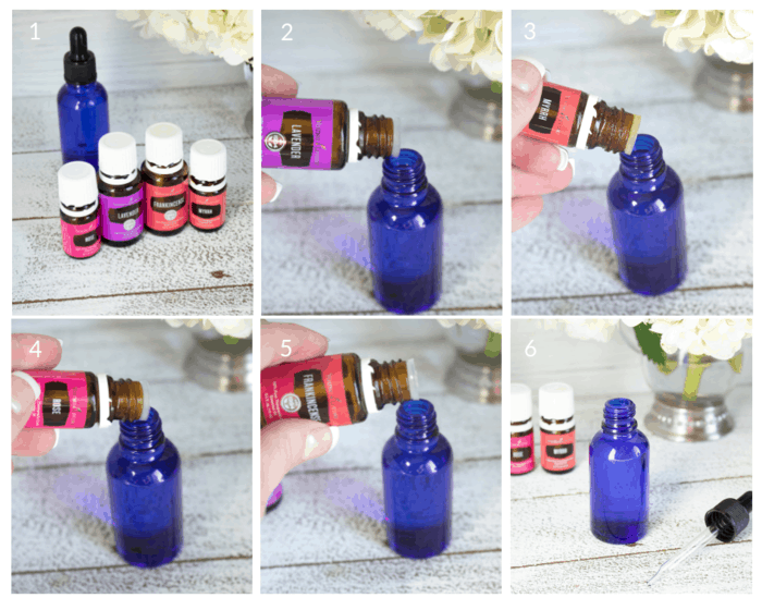 Step by step tutorial on how to make a homemade facial serum with essential oils