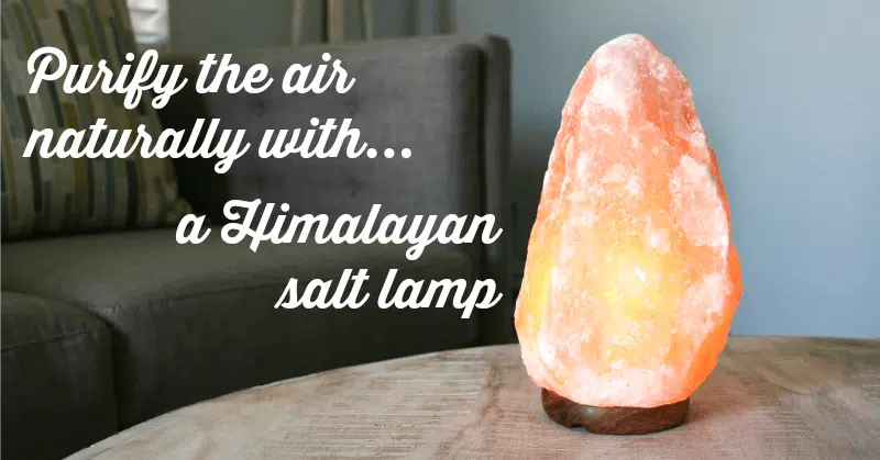 a himalayan salt lamp on a table