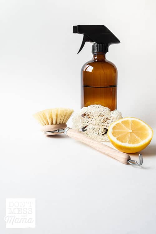 DIY Natural Pine Cleaner in a spray bottle