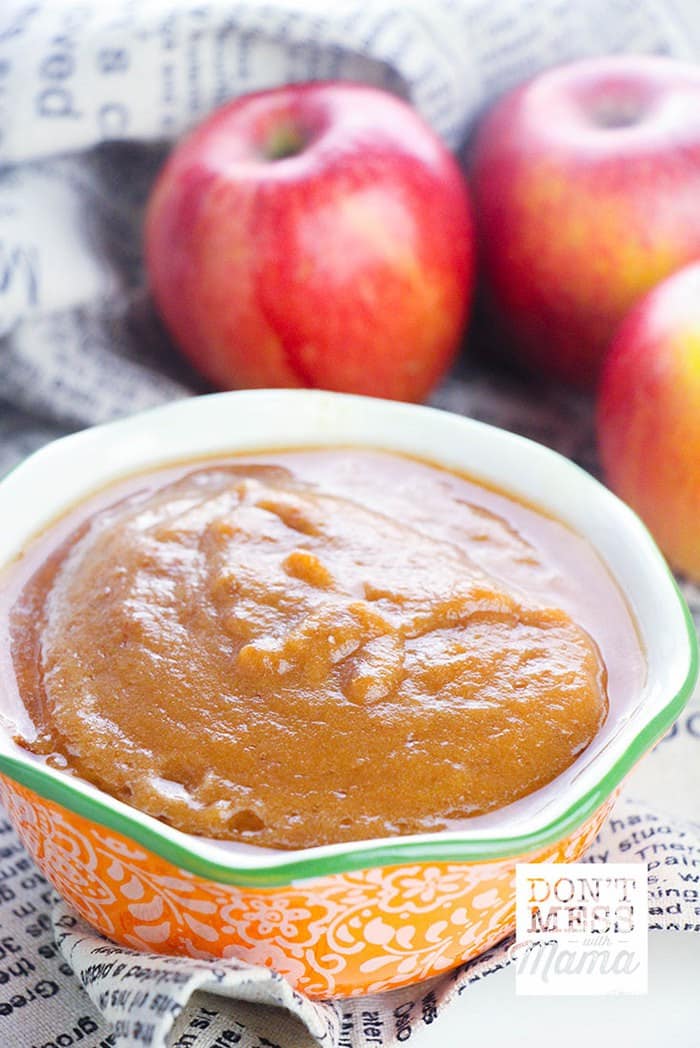Closeup photo of applesauce made in the Instant Pot