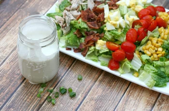 Cobb Salad with homemade blue cheese dressing - a real food makeover for this salad classic - DontMesswithMama.com
