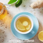 Honey Lemon Ginger Elixir in a mason jar