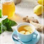 Honey Lemon Ginger Elixir in a mason jar