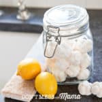 Homemade Toilet Bomb Fizzies in a glass jar