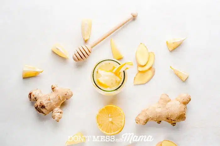Ginger, lemon, honey and a cup of tea