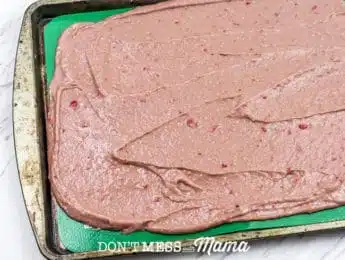 strawberry bark mix on baking tray