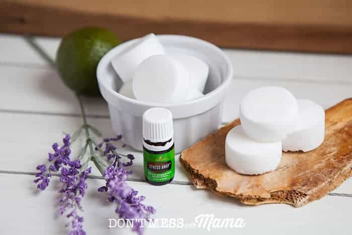 DIY Aromatherapy Shower Steamers on a table