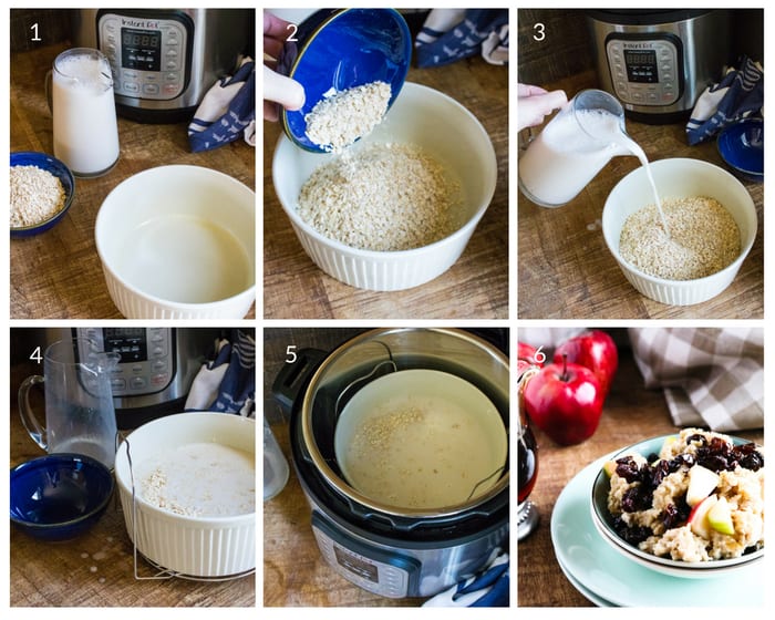 step-by-step tutorial on how to make Instant Pot Oatmeal - gluten-free, healthy - DontMesswithMama.com