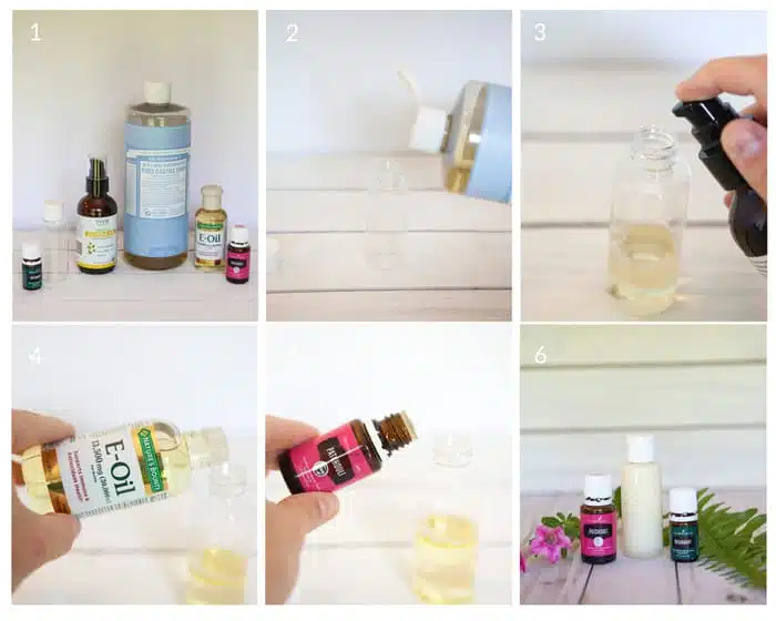Step by step tutorial on how to make a homemade body wash