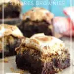 Gluten-Free S'Mores Brownies with title graphic