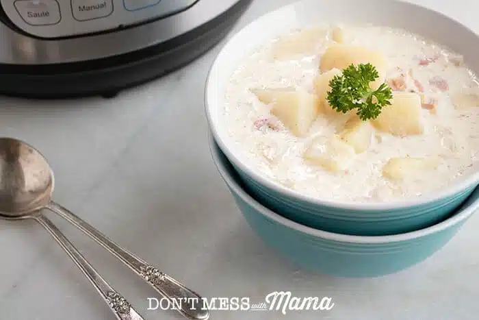 Instant Pot Clam Chowder {Slow Cooker, Stove Top Options}
