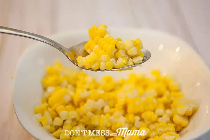 A spoonful of corn