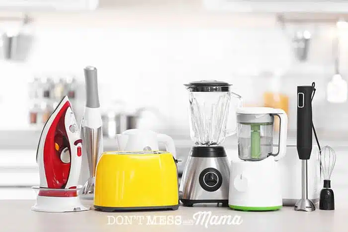 Decluttering your home - Kitchen appliances on a counter
