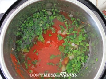 herbs and tomato in instant pot