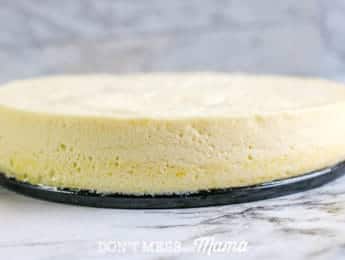 The Easiest Instant Pot Cheesecake on a pan base
