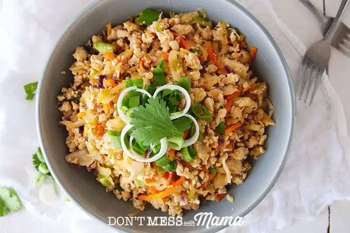 Chicken Egg Roll in a Bowl {Stovetop + Instant Pot} - Don’t Mess with Mama