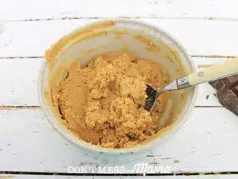 peanut butter mix in a bowl