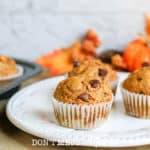 Gluten-Free Pumpkin Chocolate Chip Muffins - Don't Mess with Mama