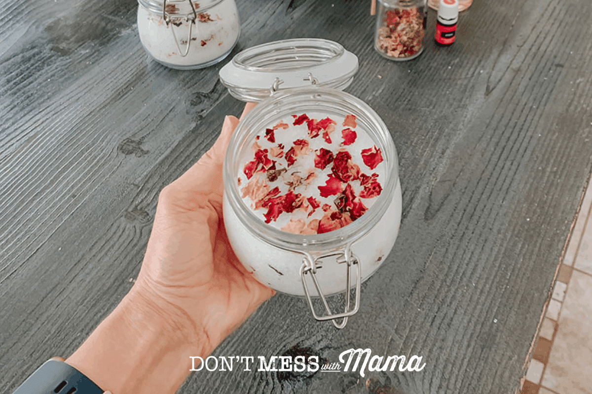How to Make Rose Bath Salts - Juggling Act Mama