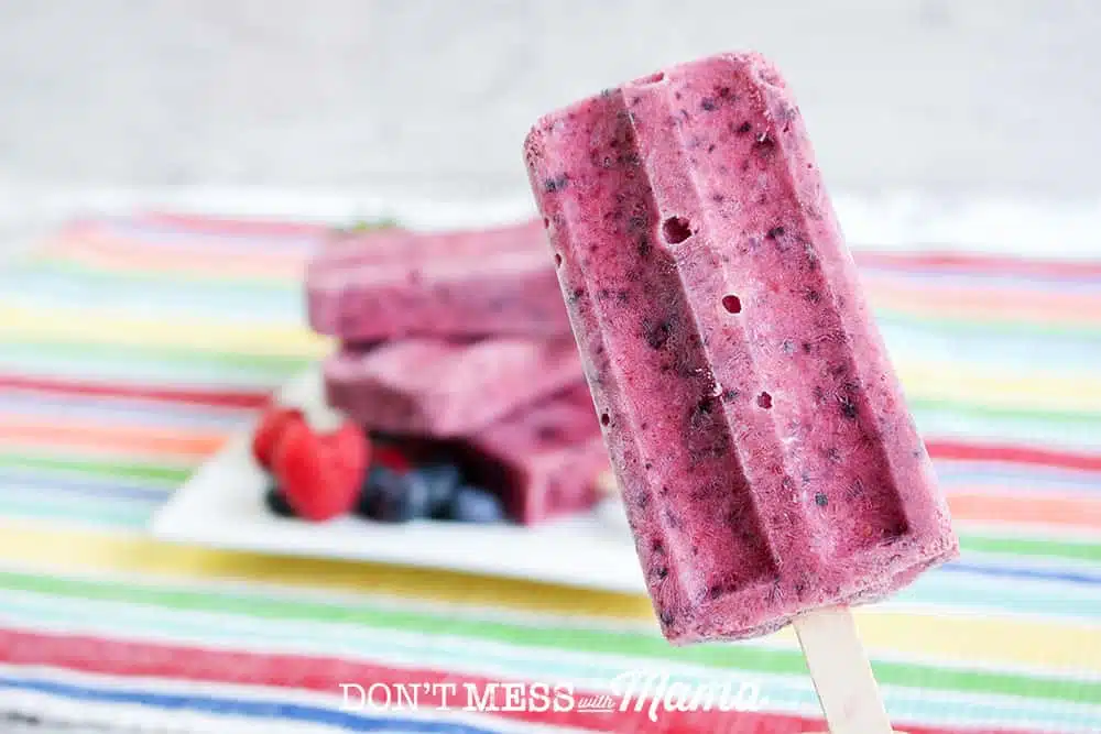 Low-Carb Mixed Berry Popsicles