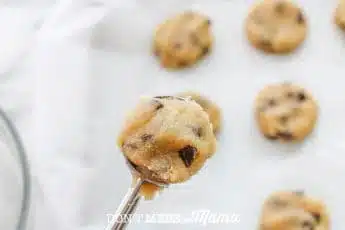 scoop of cookie batter