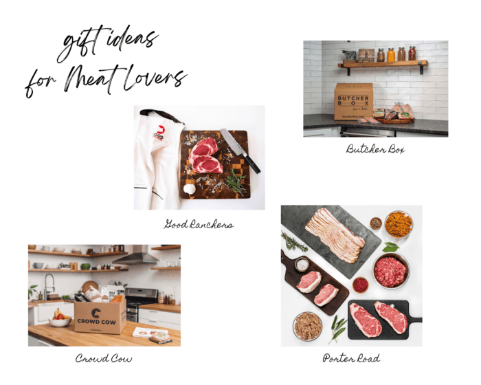 gift ideas for meat lovers include subscription meat delivery boxes from crowd cow, good ranchers, butcher box, and porter road