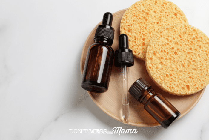 amber essential oils with natural sponges