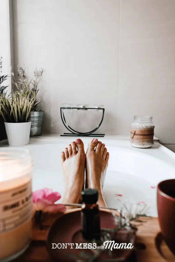 feet in bubble bath to boost immune system naturally