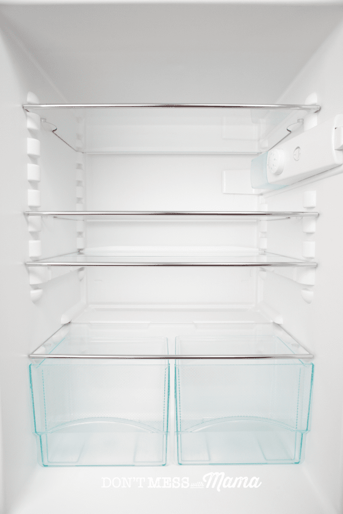 clean empty fridge