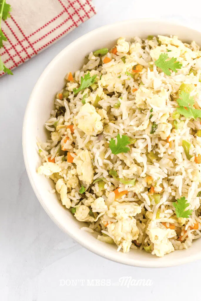 bowl of gluten free fried rice